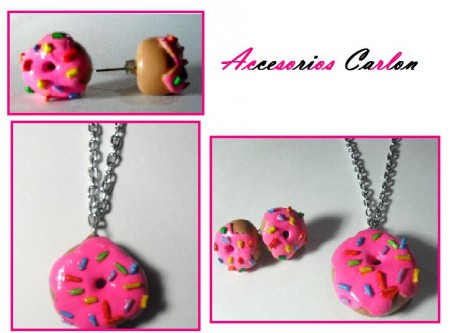 Juego de Donas en el color que desees $ 6000 Collar de donas $ 4500 Aretas de donas $ 2500